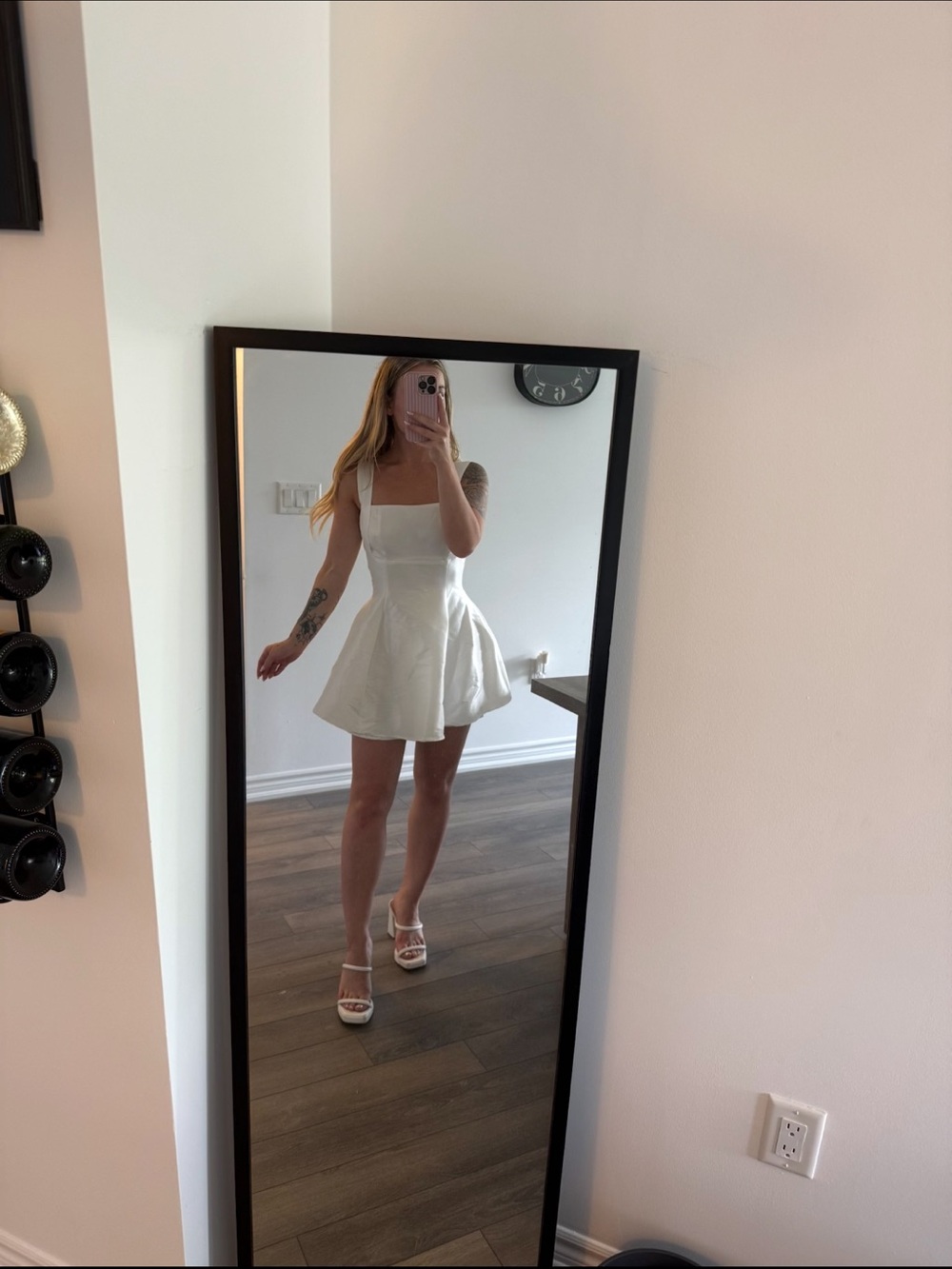white mini dress from Honey